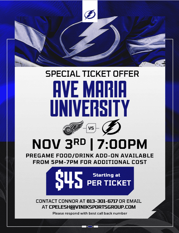 ⚡ AMU ALUMNI NIGHT WITH THE TAMPA BAY LIGHTNING! 🏒